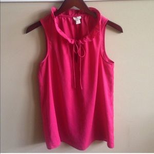 💕 Pink J Crew Silk Sleeveless Blouse 💕